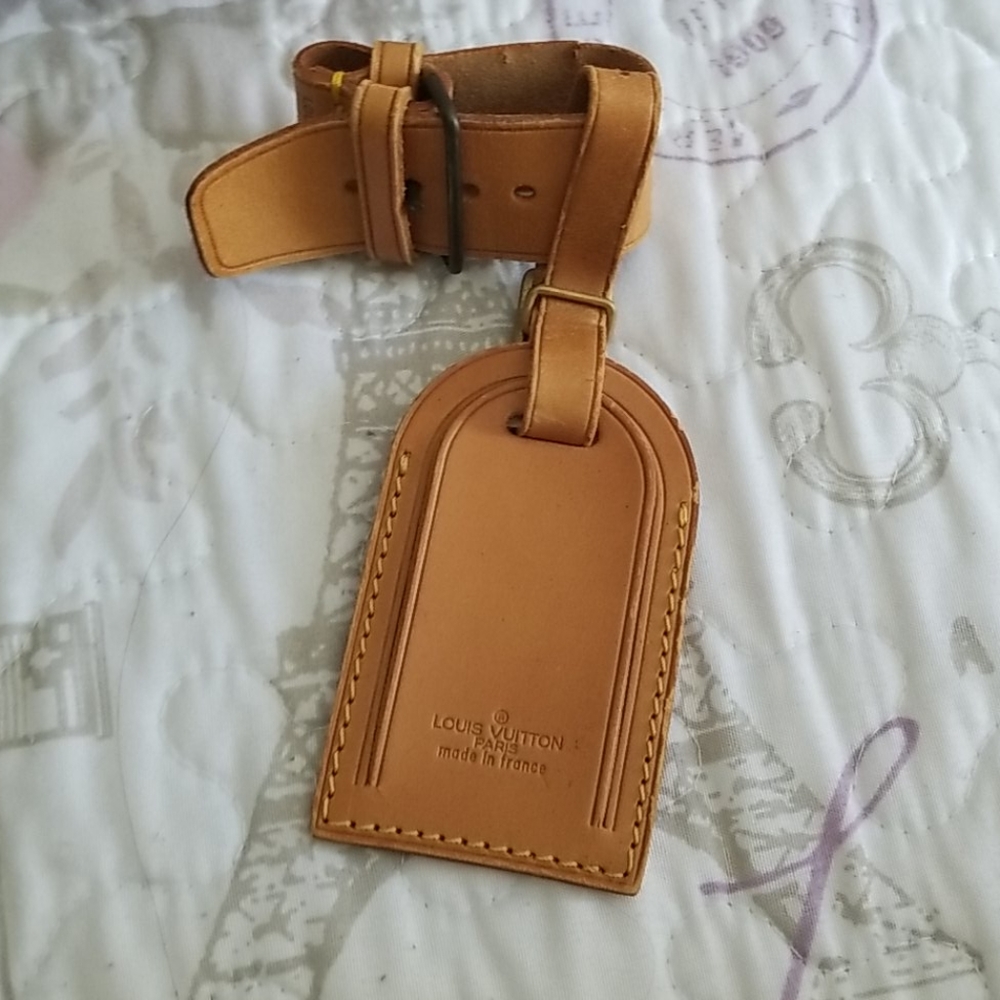 Authentic LV luggage tag and bag strap holder